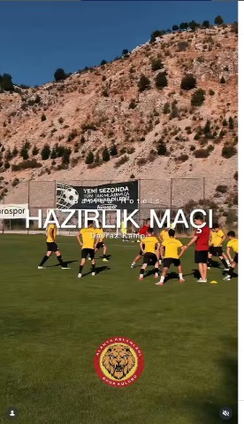 Alanya Aslanları hazırlık maçı video karesi