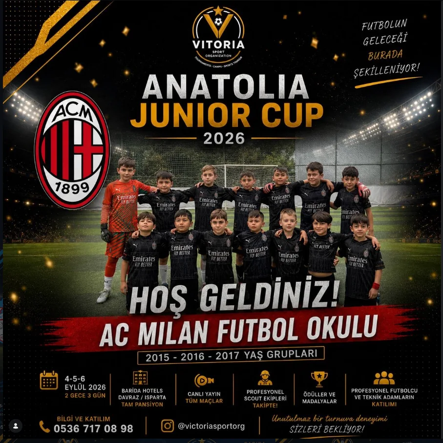 AC Milan Futbol Okulu Anatolia Junior Cup 2026’da