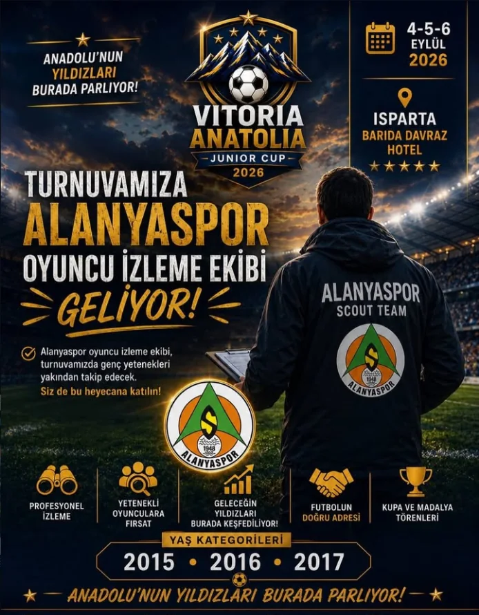 Alanyaspor oyuncu izleme ekibi turnuvaya geliyor